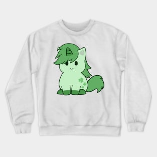 Cute Green Clover Unicorn Crewneck Sweatshirt